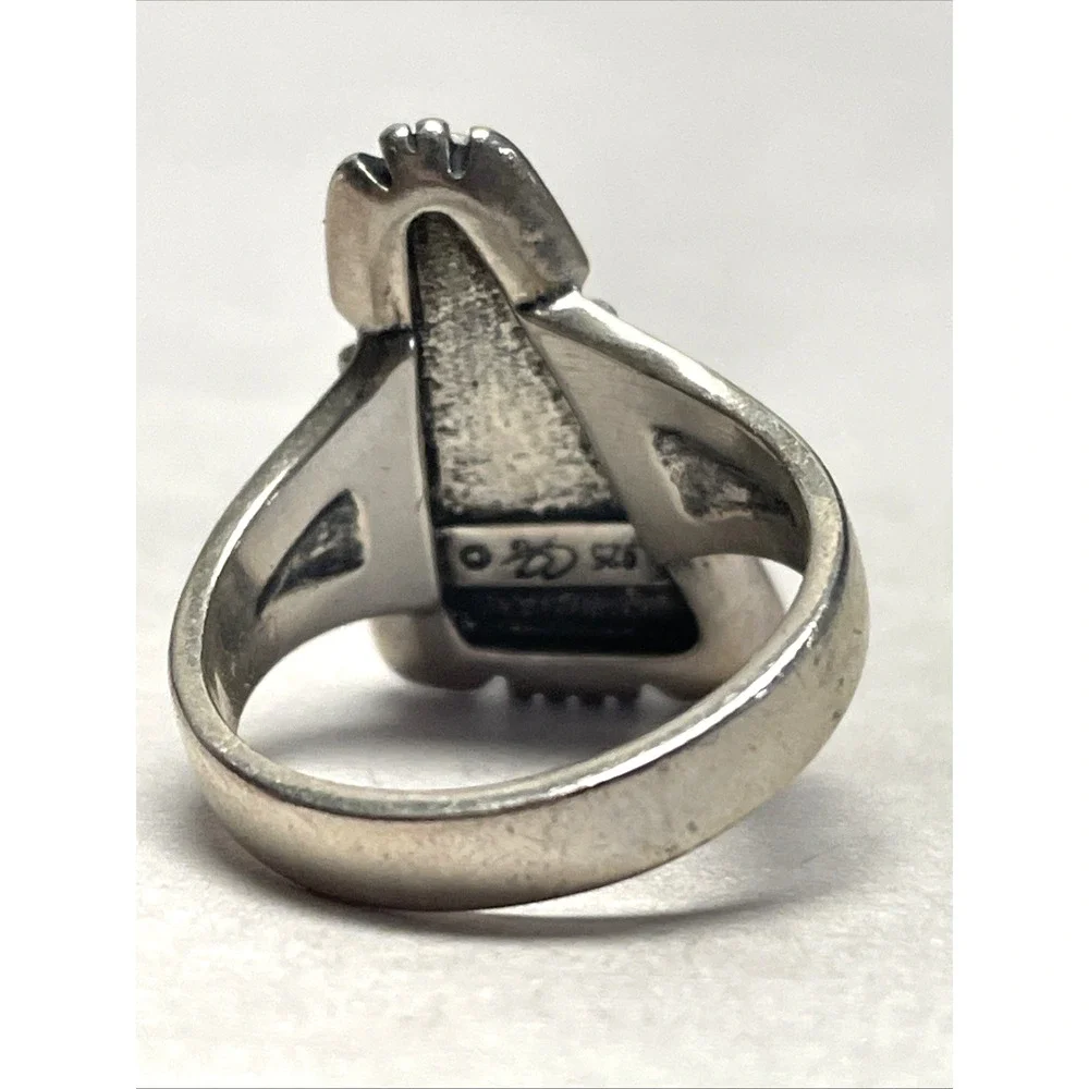 Vintage Carlisle Sterling Silver Turquoise Ring Southwestern Size 5.75 6g
